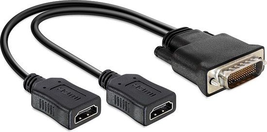 DeLOCK 65280 video kabel adapter 0,25 m DMS 2 x HDMI Zwart