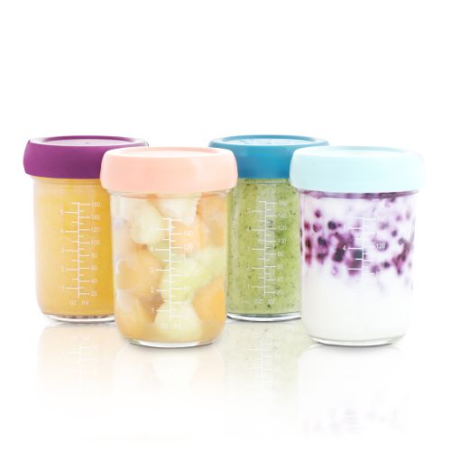 BabyMoov Round Jar 0.24 l - 4 Pack - Transparent