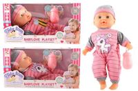 Jonotoys Baby Speel pop - 30cm met 10 geluiden en fles - Zacht lichaam