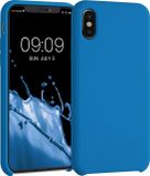 kwmobile telefoonhoesje geschikt voor Apple iPhone X - Hoesje met siliconen coating - Smartphone case in rifblauw