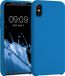 kwmobile telefoonhoesje geschikt voor Apple iPhone X - Hoesje met siliconen coating - Smartphone case in rifblauw