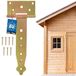 KOTARBAU® Kruishanging 200 mm winkelband deurband poortscharnier werfhangers scharnier bouwbeslag tuin torband tuinturval verzinkt goud