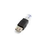 SYSTEM-S USB A naar RJ45 Adapter Zwart