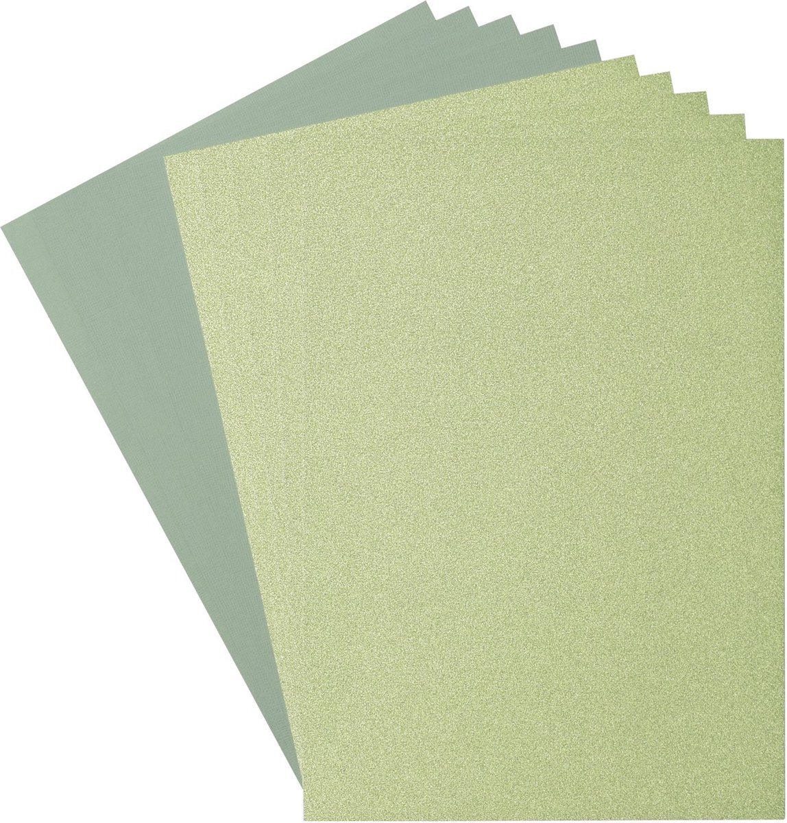 Florence Glitter papier en cardstock Set A4 2x5 vellen Lig