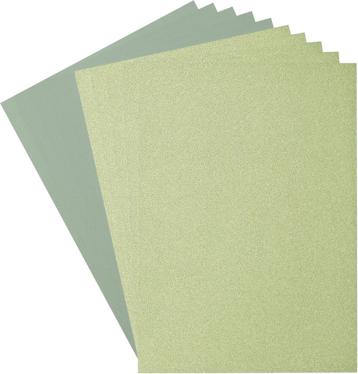 Florence Glitter Papier en Cardstock Set A4 2x5 vellen Lig - 8716052233816