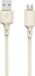 Merkloos USB-A naar Micro USB Laad- en Datakabel, 5A, 1m, Beige
