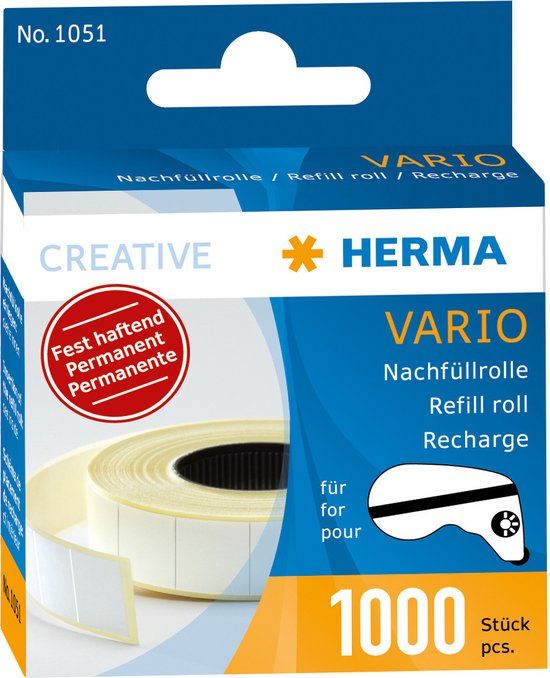 Herma Vario Nachfüllrolle fest haftend 1000 Klebestücke