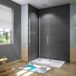 Aica Sanitair porte de douche pliable en 2 parties - 70x195 cm - verre de sécurité NANO EasyClean 6mm - Chrome