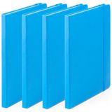 Merkloos Bellatio Decorations Hard Cover notitieboekje - A5 - Lichtblauw