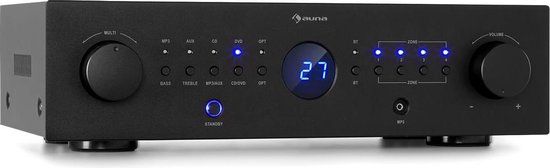 Auna AMP-CD950 DG - Hifi Versteker met Bluetooth - 8x 100W RMS - Zwart