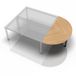 hjh OFFICE PRO LA160 G - Table d'appoint 160x80 Chêne