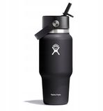 Hydro Flask Thermosfles met Riet, 710 ml, RVS, Zwart