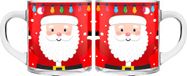 Merkloos / Sans marque Sandy Kerst mokken/bekers - 2 stuks - glas - 300 ml - kerstman - 11 cm