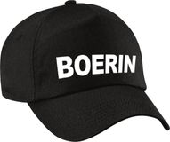 Bellatio Decorations Boerin verkleed pet zwart voor dames - boerin baseball cap - carnaval verkleedaccessoire voor kostuum