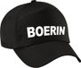Bellatio Decorations Boerin verkleed pet zwart voor dames - boerin baseball cap - carnaval verkleedaccessoire voor kostuum