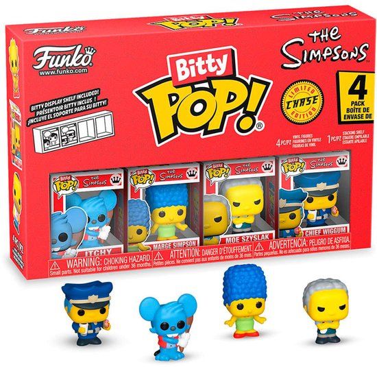 Funko Bitty Pop! The Simpsons - Itchy / Marge Simpson / Moe Szyslak / Random Chase
