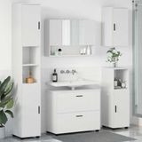 Maison Exclusive - Ensemble de meubles de salle de bain, 5 pièces, blanc, 35 x 30 x 192 cm
