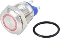 TRU COMPONENTS TC-10090896 GQ12-AF-10E/J/R/24V/S Vandalismebestendige drukschakelaar 48 V/DC 2 A 1x uit/(aan) Moment Ro