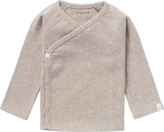Noppies Nanyuki Baby T-shirt - Unisex - Taupe Melange - Maat 62