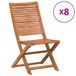 VidaXL Chaise de jardin Siège capitonné Acacia 8 pièces
