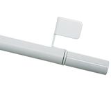 GARDINIA Gordijnroede met klemsteunen, draaibaar, montage zonder schroeven en boren, Press&Go Filigrano, cilinder, diameter: 8/10 mm, lengte: 50-80 cm, metaal, wit