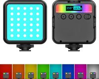 PULUZ Lampe LED RVB pour appareil photo pour le tournage et le streaming couleurs variables