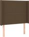 vidaXL Hoofdbord met randen 83x16x118/128 cm stof donkerbruin