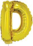 Merkloos / Sans marque Folieballon letter D - 41 cm - goud