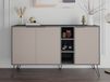 Buffet CLARO 3 portes anthracite/brun clair