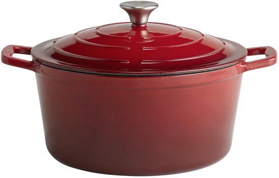 APS Dutch Oven 5 Stars - gietijzeren braadpan met deksel - antraciet - Ø 28 cm - 6 liter