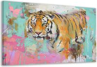 Tableau tigre - Toile - 60x40 cm - Industriel