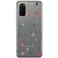 Montee de fleurs Bedrukt siliconen hoesje compatibel met Samsung Galaxy S20 Plus