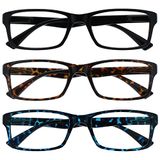 Leesbril The Reading Glasses Company pep reading glazen, unisex, zwart/bruin/blauw