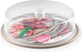 PlasticForte Taartstolp - Transparant - Taupe Bodem - 32 cm Diameter