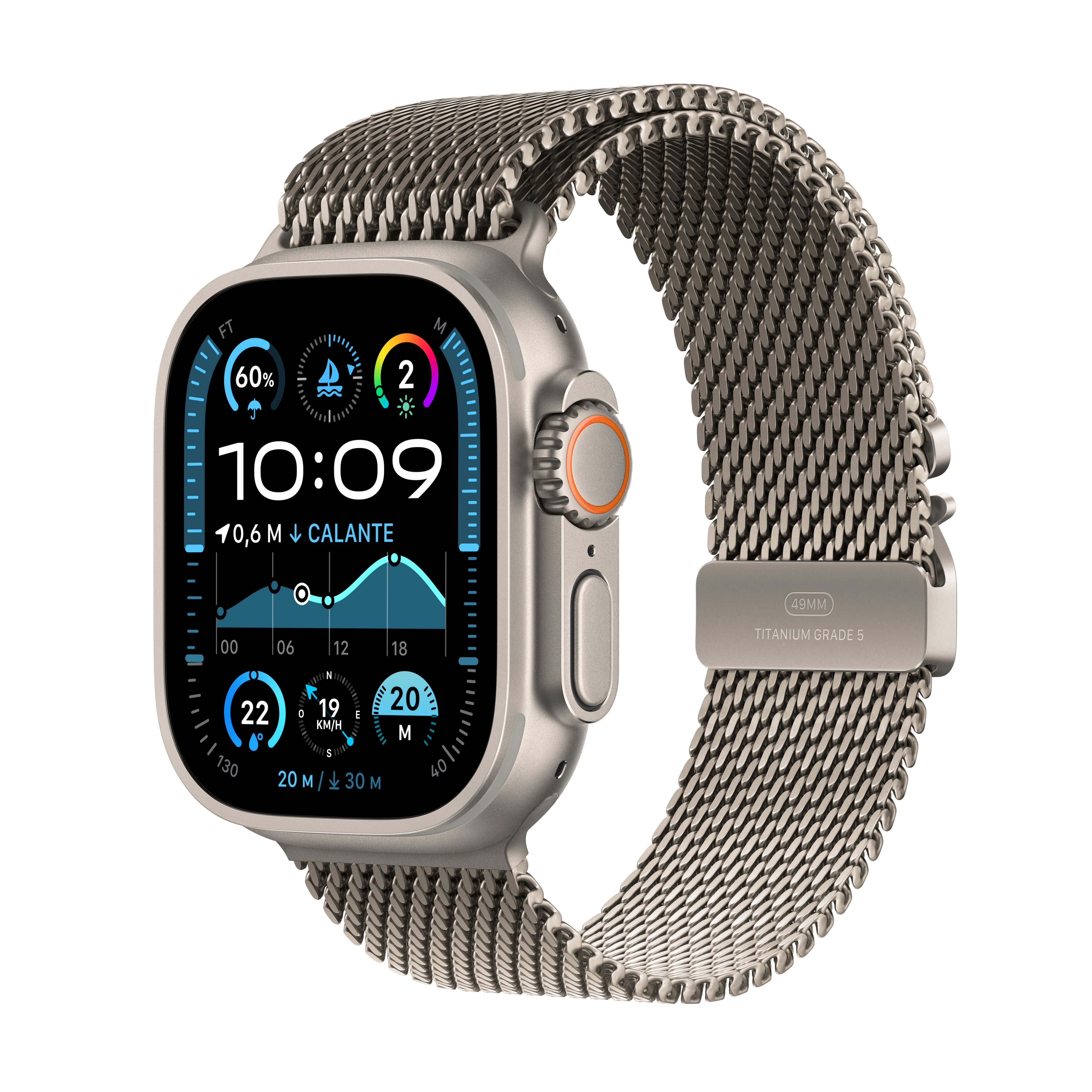Apple Watch Ultra 2 GPS + Cellular 49mm Natural Titanium - Milanese Loop - Beige