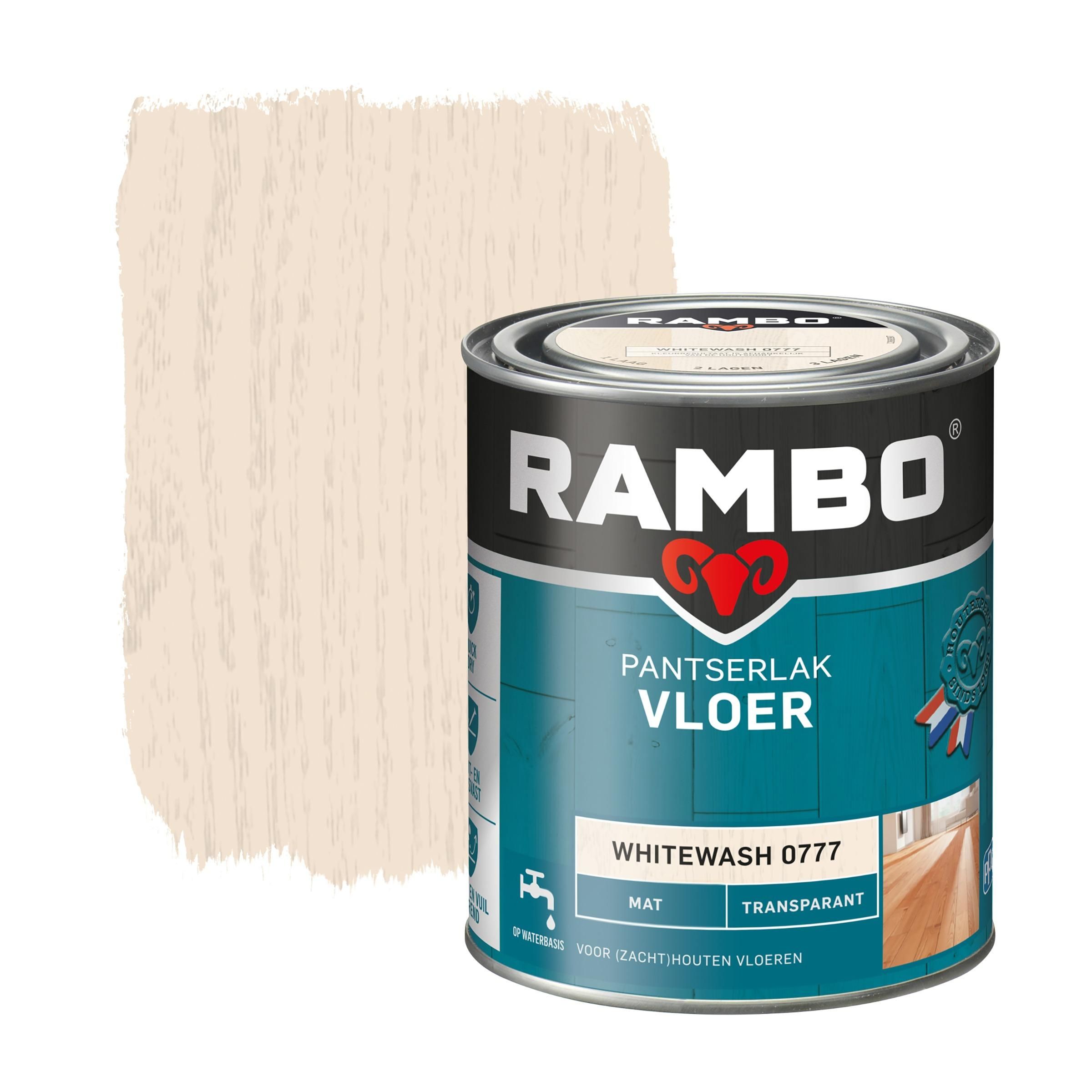 Rambo Pantserlak Vloer Transparant Mat Whitewash - 8716242889274