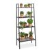 Merkloos Relaxdays Ladderrek - 60x148x35 cm - Zwart
