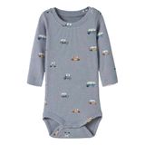 NAME IT BABY romper met print - zachtblauw