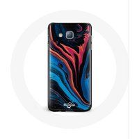 Maniacase Etui voor Samsung Galaxy J5 Abstracte textuur blauw zwart rood