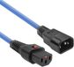 ACT Netsnoer C13 IEC Lock - C14 blauw 2 m