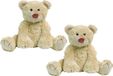 Happy Horse 2x stuks beige pluche knuffelbeer Boogy 35 cm