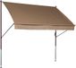 Angerer Klemluifel, stijl met handslinger, terras/balkon, eenvoudige montage zonder boren, Made in Germany, hoogwaardige stof, uv-bestendig, in hoogte verstelbaar, waterafstotend, 250 cm, taupe