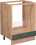 Vicco Fame-Line Armoire de four – 60 cm sans plan de travail Vert-Or Campagne