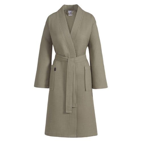 Vandyck Biarritz unisex badjas met wafelstructuur taupe
