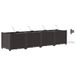 vidaXL Plantenbak Bruin 160 x 40 x 37,5 cm Staal