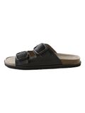 Next Sandales à deux brides, semelle intérieure et coupe extra large - Noir