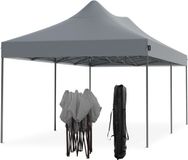 LifeGoods Partytent - Opvouwbaar - 3x6 m - Easy Up - Paviljoen - Waterdicht - Donkergrijs