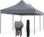 LifeGoods Partytent - Opvouwbaar - 3x6 m - Easy Up - Paviljoen - Waterdicht - Donkergrijs