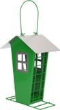 Pro Garden Ger Import Vogelvoeder huisje - groen - metaal - 14 x 13 x 19 cm