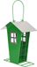 Pro Garden Ger Import Vogelvoeder huisje - groen - metaal - 14 x 13 x 19 cm